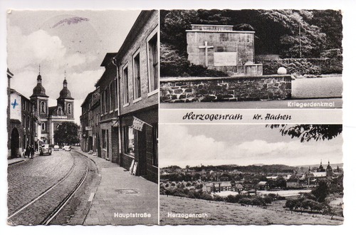 Herzogenrath - Kr. Aachen - Postkarte mit verschiedenen Ansichten von Herzogenrath