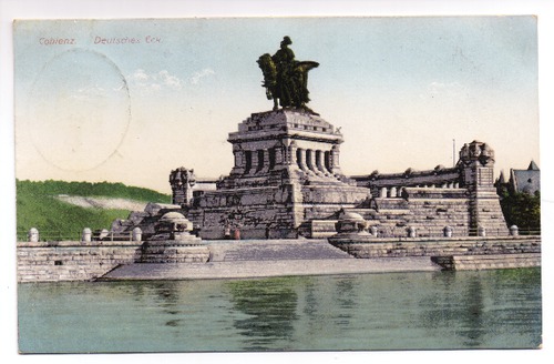 Koblenz - Postkarte: Coblenz. Deutsches Eck