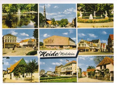 Heide /Holstein - Postkarte mit verschiedenen Ansichten von Heide