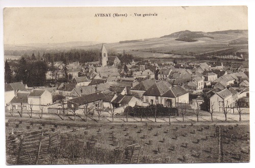 Erster Weltkrieg - Feldpostkarte: Avenay (Marne) - Vue genrale (Gesamtansicht)