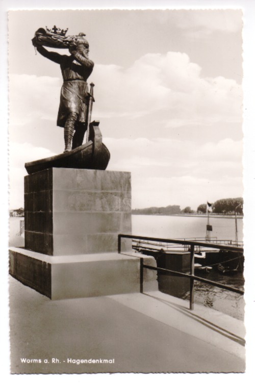 Worms a. Rhein - Postkarte: Hagendenkmal