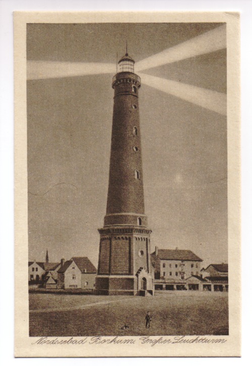 Borkum, Nordseebad - Postkarte: Grosser Leuchtturm