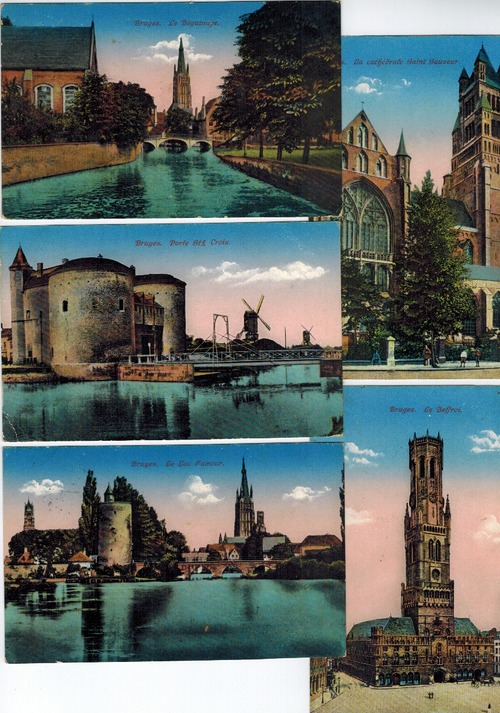 Brgge - 5 farbige Ansichtskarten