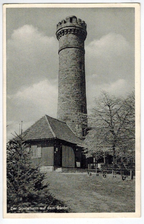 Bad Mnder / Hameln - Postkarte: Der Sntelturm auf dem Sntel