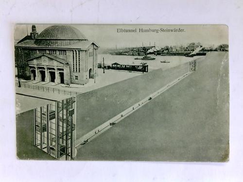 Hamburg - Postkarte: Elbtunnel Hamburg-Steinwrder