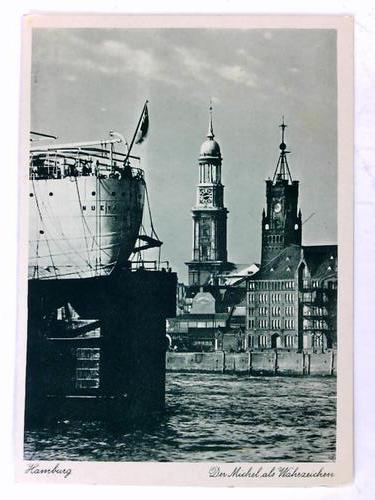 Hamburg - Postkarte: Der Michel als Wahrzeichen