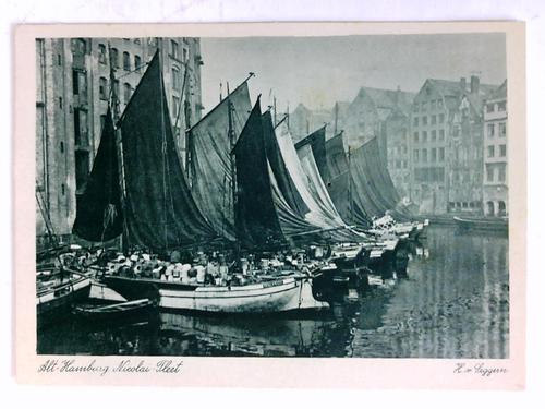 Hamburg - Postkarte: Alt-Hamburg Nicolai-Fleet