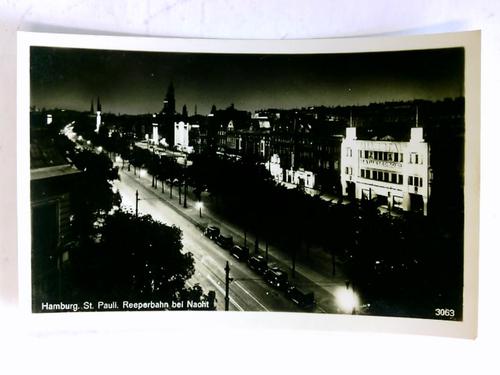 Hamburg - Postkarte: St. Pauli - Reeperbahn bei Nacht
