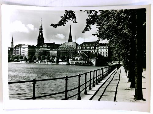 Hamburg - Postkarte: Hansestadt Hamburg - Binnenalster und Jungfernstieg