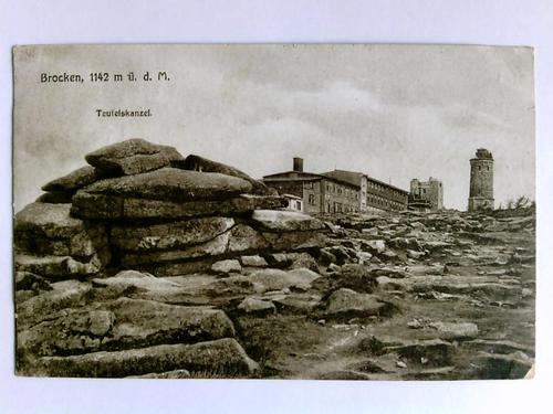 Harz - Postkarte: Brocken, 1142 m . d. M. - Teufelskanzel