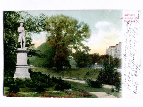 Erfurt - Postkarte: Erfurt - Das Reichardt's-Denkmal