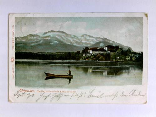 Chiemsee - Postkarte: Chiemsee - Die Herreninsel mit Kampenwand