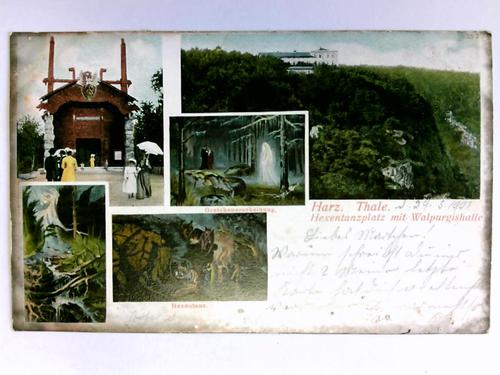 Harz - Postkarte: Thale - Hexentanzplatz mit Walpurgishalle