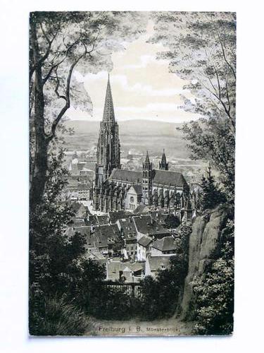 Freiburg im Breisgau - Postkarte: Freiburg i. B. - Mnsterblick