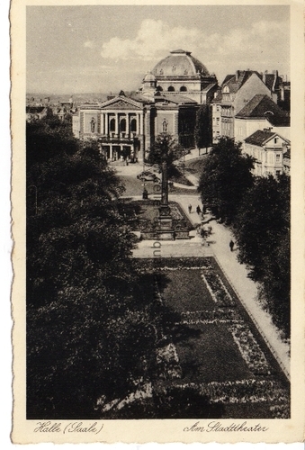 Halle - Halle (Saale). Am Stadttheater