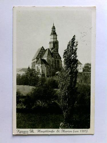 Kamenz (Sachsen) - Postkarte: Kamenz - Hauptkirche St. Marien (um 1205)