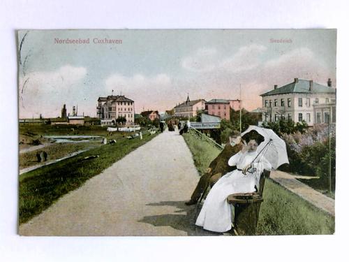 Cuxhaven - Postkarte: Nordseebad Cuxhaven - Seedeich