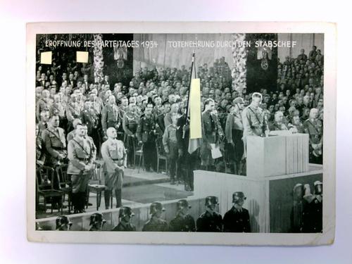 Reichsparteitag 1934 - Postkarte: Erffnung des Parteitages 1934 - Totenehrung durch den Stabschef