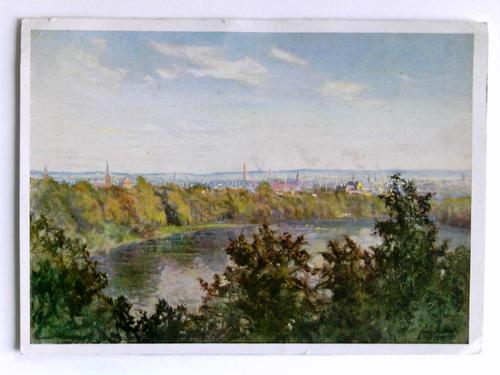 Chemnitz - Postkarte: Chemnitz - Blick vom Museum fr Stadtgeschichte ber den Schloteich auf die Stadt