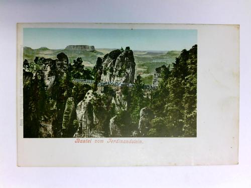 Bastei - Postkarte: Bastei vom Ferdinandstein