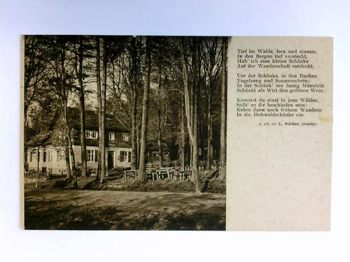 Hohwald (Sachen) - Postkarte: Hohwaldschnke b. Neustadt i. Sa.