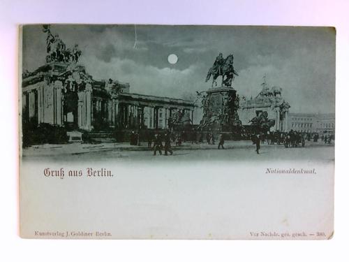 Berlin - Postkarte: Gru aus Berlin - Nationaldenkmal