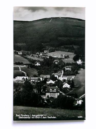 Bad Flinsberg - Postkarte: Bad Flinsberg i. Isergebirge - Steinbachtal mit Blick n. dem Heufuder