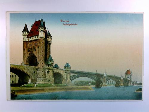 Worms - Postkarte: Worms - Ludwigsbrcke