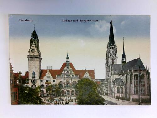 Duisburg - Postkarte: Duisburg - Rathaus und Salvatorkirche
