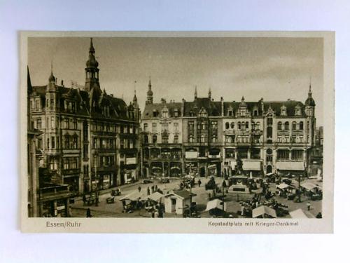 Essen - Postkarte: Essen/Ruhr - Kopstadtplatz mit Krieger-Denkmal