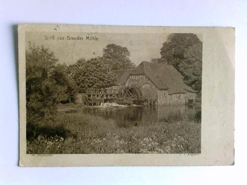 Korn-Wassermhle (Schleswig-Holstein) - 1 Postkarte: Gru aus Grander Mhle - Im Frhling