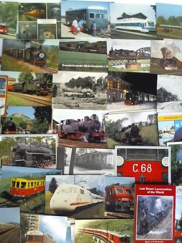 Eisenbahn Ansichten - Sammlungen von 98 ungelaufenen Ansichtskarten
