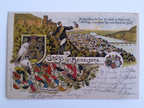 Heidelberg - Postkarte: Gruss aus Heidelberg - Vivat Academica!