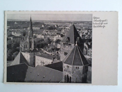 Posen - Postkarte: Posen (Warthegau) - Heilanstalt mit Paulikirche