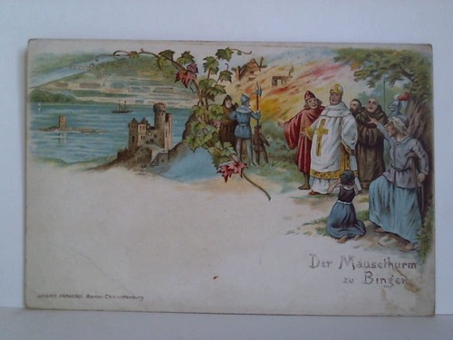 (Bingerbrck am Rhein) - Postkarte: Der Musethurm zu Bingen