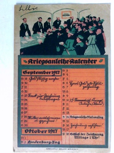 Kalender - Kriegsanreie