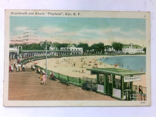 (Rey, New York) - Boardwalk and Beach. Playland