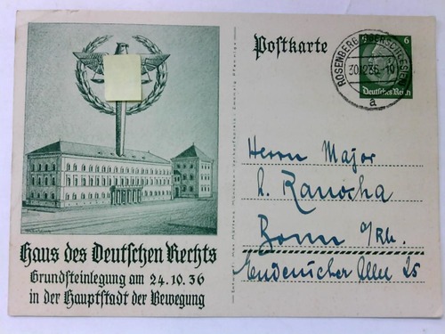 (Haus des Deutschen Rechts) - Grundsteinlegung am 24.10.1936 in der Hauptstadt der Bewegung