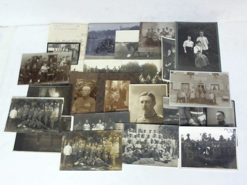 (Badisches Infanterie-Regiment (9.) Nr. 170) - Kleiner Fotonachlass des Offieziers Carl Arendt. 4 Kabinet aufnahmen und 21 (1Dublette) Fotographien. Meist Ansichtskartengre