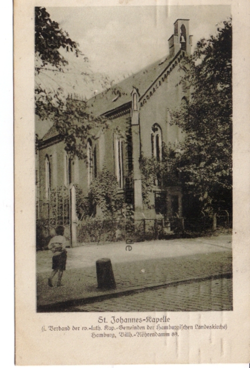 Hamburg - St. Johannes-Kapelle (i. Verband der ev.-luth. Kap.-Gemeinden der Hamburgischen Landeskirche) Hamburg, Villh.-Rhrendamm 89