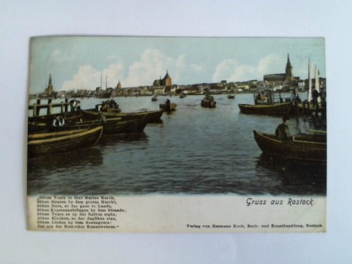 (Rostock) - Ansichtskarte: Gruss aus Rostock - Hafenansicht