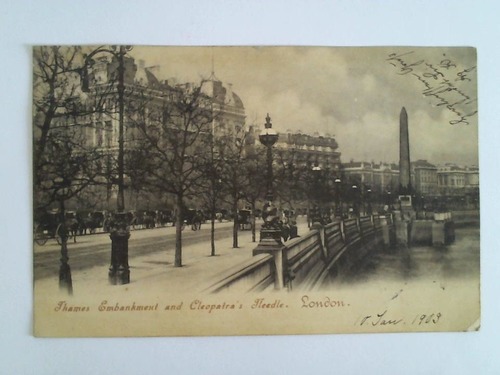 (London) - Ansichtskarte: Thames Embankment and Cleopatra's Needle. London