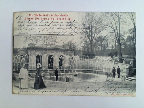 (Kassel / Hessen) - Ansichtskarte: Die Wasserknste in der Grotte Schlo Wilhelmsthal bei Cassel