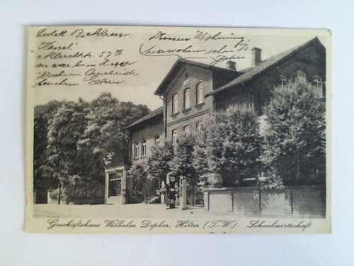 (Hilter / Teutoburger Wald) - Ansichtskarte: Geschftshaus Wilhelm Depker, Hilter (T.-W.). Schenkwirtschaft