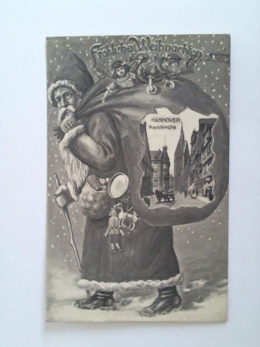(Weihnachtsgre aus Hannover) - Ansichtskarte: Frhliche Weihnachten - Hannover Marktkirche