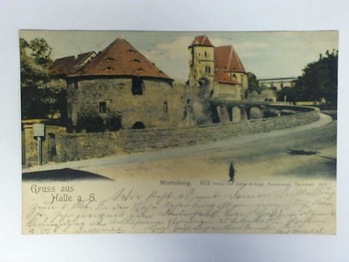 (Halle - Saale) - Ansichtskarte: Gru aus Halle a. S. - Moritzburg