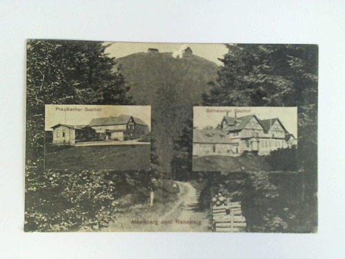 (Rennsteig - Thringer Wald) - Ansichtskarte: Inselberg vom Rennsteig - Preuischer Gasthof; Gothaischer Gasthof