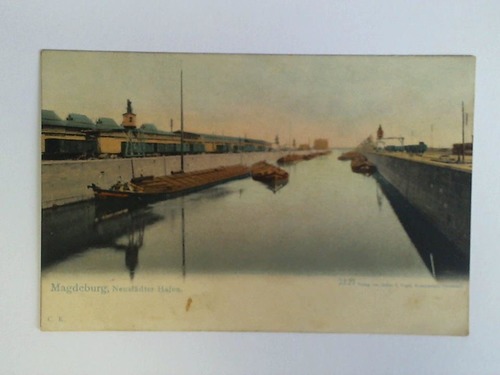 (Magdeburg) - Ansichtskarte als Feldpost gelaufen: Magdeburg, Neustdter Hafen
