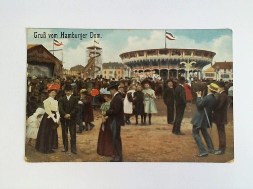 (Hamburg) - Colorierte Ansichtskarte: Gru vom Hamburger Dom
