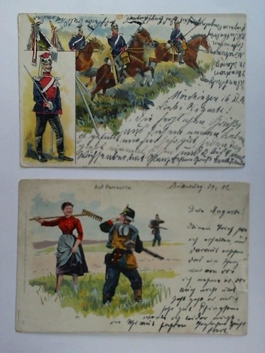 (Ulanen-Regiment) - Ansichtskarte: Berittenen Kavallerie